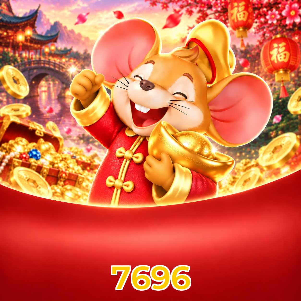 Catálogo de slots da 7696 com RTP médio de 96,52%